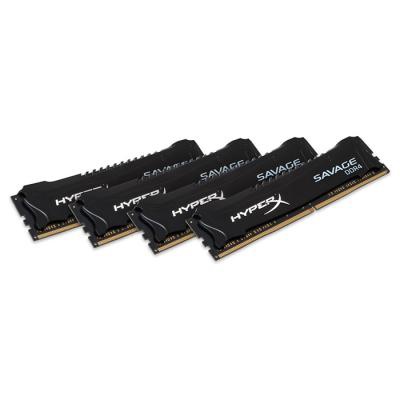 Модуль памяти для компьютера DDR4 32GB (4x8GB) 3000 MHz HyperX Savage Black Kingston (HX430C15SBK4/32)