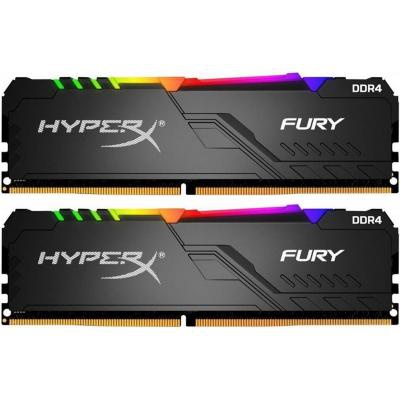 Модуль памяти для компьютера DDR4 64GB (2x32GB) 3600 MHz HyperX Fury RGB Black HyperX (Kingston Fury) (HX436C18FB3AK2/64)