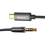 Кабель мультимедійний USB-C to 3.5mm M 1.2m black Baseus (CAM01-01)