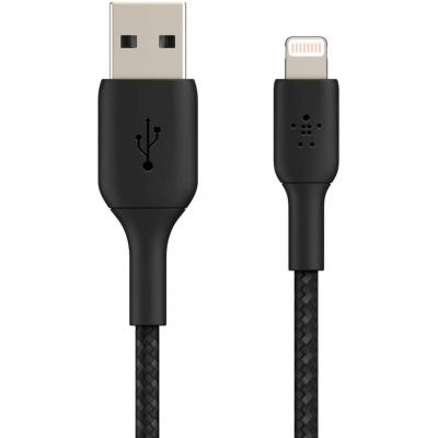 Дата кабель USB 2.0 AM to Lightning 1.0m black Belkin (CAA002BT1MBK)