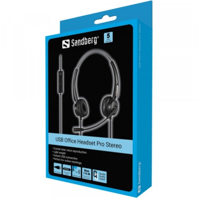 Навушники Sandberg Office Headset Pro Stereo USB Black (126-13)