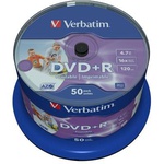 Диск DVD Verbatim 4.7Gb 16X CakeBox 50штWidePrintable (43512)