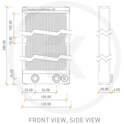 Радиатор охлаждения Ekwb EK-CoolStream SE 240 (Slim Dual) (3831109860465)