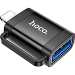 Перехідник UA31A Lightning M to USB F OTG Black HOCO (6942007628082)