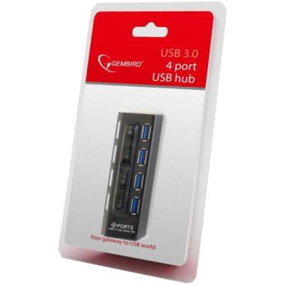 Концентратор Gembird UHB-U3P4-22 4xUSB3.0 + БП (UHB-U3P4-22)