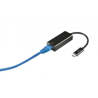 Переходник USB-C to Ethernet BLACK Trust (21491_TRUST)