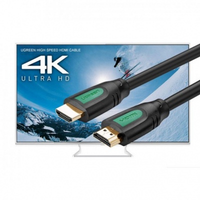 Кабель мультимедійний HDMI to HDMI 1.0m HD101 Round (Yellow/Black) Ugreen (10115)