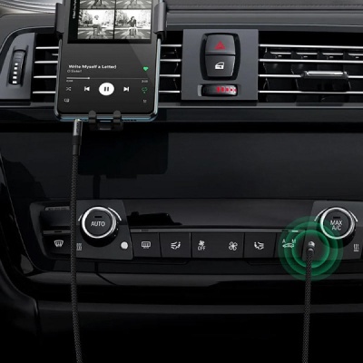 Кабель мультимедійний 3.5mm M to 3.5mm M 1.0m black Acefast (6974316285267)