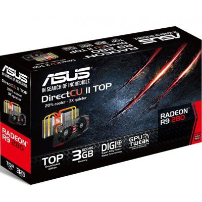 Видеокарта ASUS Radeon R9 280 3072Mb DCII TOP (R9280-DC2T-3GD5)