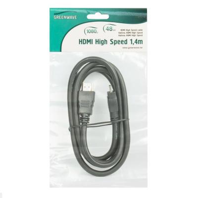 Кабель мультимедийный HDMI to HDMI 1.4m Greenwave (R0004728)