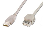 Кабель DIGITUS подовжувач USB2.0 AM/AF (AK-300200-018-E)