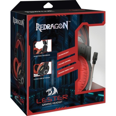 Наушники Redragon Lester Black-Red (64205)