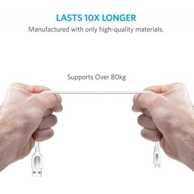 Дата кабель USB 2.0 AM to Micro 5P 0.3m White Anker (A8141021)