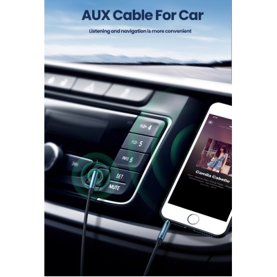 Кабель мультимедійний 3.5mm M to 3.5mm M 1.0m 90° corner AV112 blue UGREEN (60179)