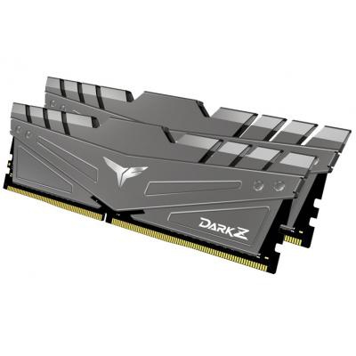 Модуль памяти для компьютера DDR4 16GB (2x8GB) 3200 MHz T-Force Dark Z Gray Team (TDZGD416G3200HC16CDC01)