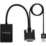Кабель мультимедійний HDMI to VGA/USB prolink-v2h.black Promate (prolink-v2h.black)