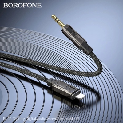 Кабель мультимедійний Lightning to 3.5mm M 1.0m black BOROFONE (6941991117749)