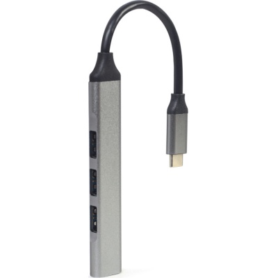 Концентратор Gembird USB-C 4 ports (1xUSB3.1+3xUSB2.0) metal silver (UHB-CM-U3P1U2P3-02)