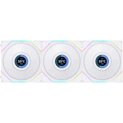 Кулер до корпусу Lian Li TLLCD 120-3, White Cooler (G99.12TLLCD3W.00)