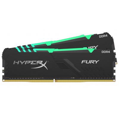 Модуль памяти для компьютера DDR4 32GB (2x16GB) 2666 MHz HyperX Fury RGB Kingston Fury (ex.HyperX) (HX426C16FB4AK2/32)