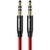 Кабель мультимедійний Jack 3.5mm Yiven M30 M/M 1m red-black Baseus (CAM30-B91)