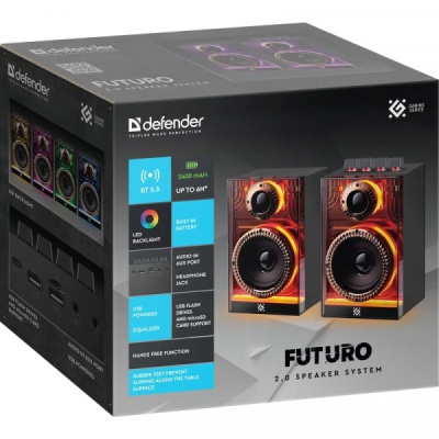 Акустична система Defender Futuro LED Bluetooth Black (65087)