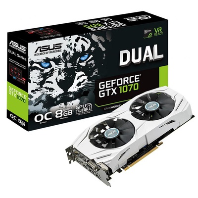 Видеокарта ASUS GeForce GTX1070 8192Mb DUAL OC (DUAL-GTX1070-O8G)