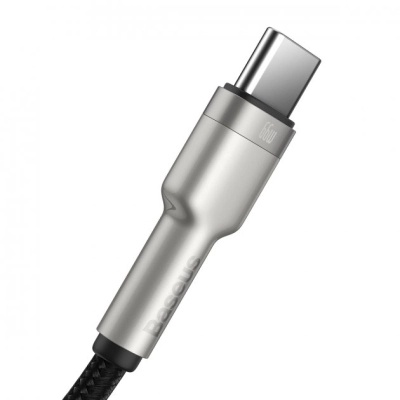Дата кабель USB 2.0 AM to USB-C 1.0m Cafule Metal 66W black Baseus (CAKF000101)