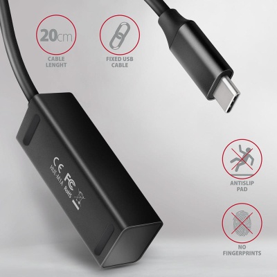 Концентратор AXAGON USB-C to 4xUSB 3.0 0.2m black (HUE-M1C)